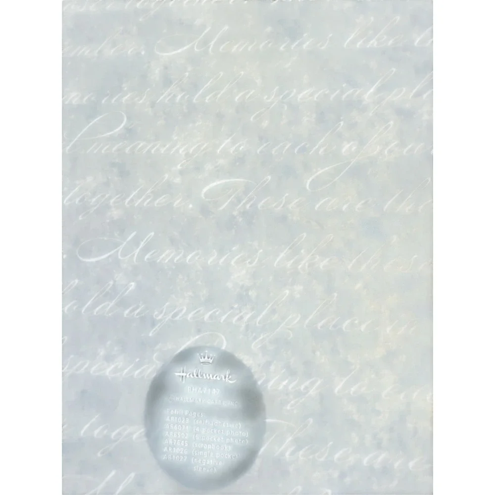 Hallmark Memories Photo Album 3-Ring Binder Cream Script Gold PHA7147 New